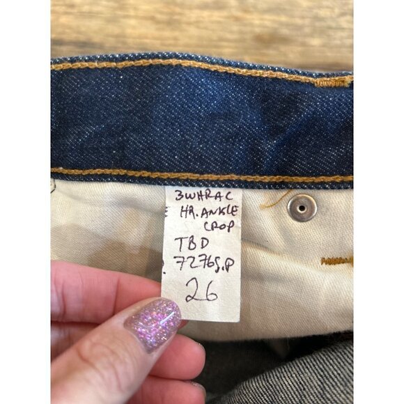 Re/Done Originals High Rise Ankle Crop Dark Womens Size 26 - Picture 10 of 14